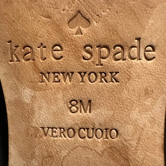 KATE SPADE Black Patent Leather ~ Size 8 ~ Women’s Slip On Flat Shoes With Bow - Picture 12 of 14